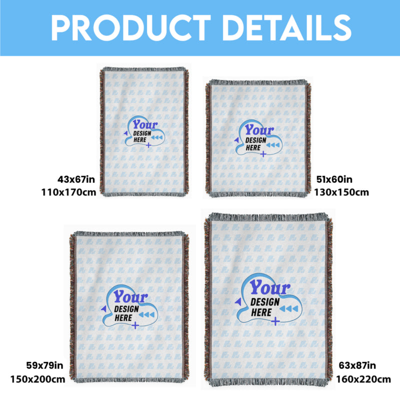 Christian Baby Woven Blanket, Child of God Woven Blanket Gift from Godmother, Faith-Based Newborn Blanket, Baby Shower Gift, Toile Nursery Decor WBLAF03