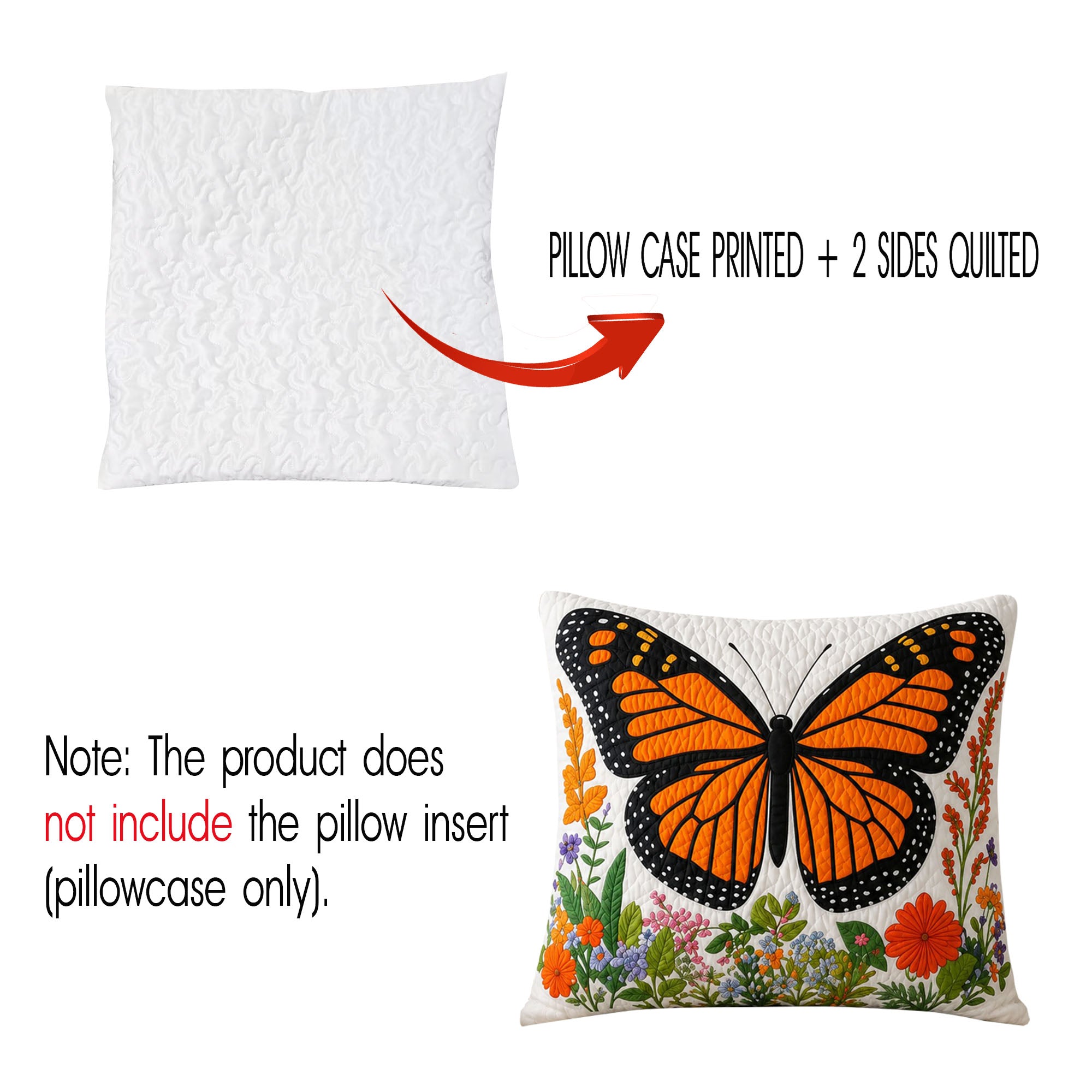 Virgin Mary Quilted Pillow Case, Our Lady Catholic Pillow Cover, Blessed Mother Floral Decor, Marian Christian Gift, Religious Home Decor QPILLOW02