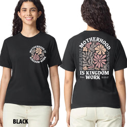 Comfort Colors® Motherhood Is Kingdom Work Shirt, Mother's Day Shirt, Christian Mom Shirt, Mother Gift, Retro Christian Mom Shirt