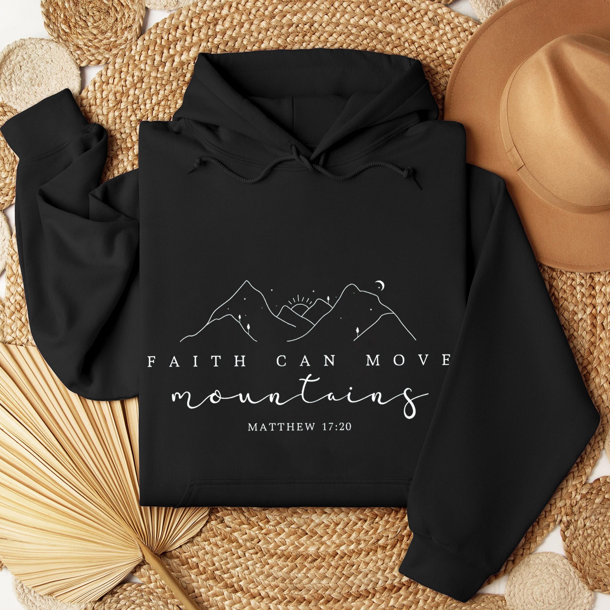 Faith Can Move Mountains Sweatshirt, Christian Gift, Faith Shirt, Jesus Sweatshirt, Bible Verse Sweatshirt. ILAF10