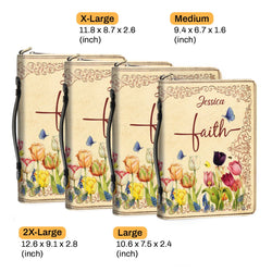 Delight Yourself In The Lord Leather Book Cover, Flower Bible Cover, Gift For Women's Ministry, Christian Gift, Bible Covers Jesus Gifts
