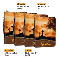 Kingdom of God Leather Book Cover, Personalized Cross Bible Cover, Special Gift For Pastors, Christian Gift, Bible Covers Jesus Gifts