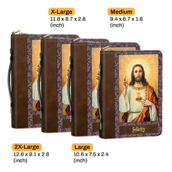 The Word Was With God Bible Case, Leather Bible Cover With Handle, Christian Gift, Bible Covers Jesus Gifts