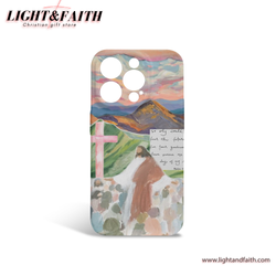 Hand-Painted Style Christian Phone Case, Christian Phone Case, Bible Verse Phone Case, Religious Gift, PCLAF11