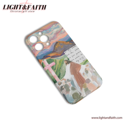 Hand-Painted Style Christian Phone Case, Christian Phone Case, Bible Verse Phone Case, Religious Gift, PCLAF11
