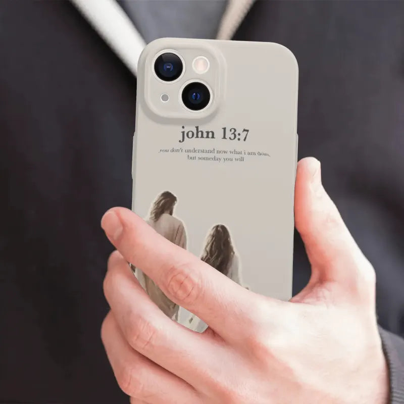 Christian iPhone Case, John 13:7 Bible Verse, Minimalist Beige Phone Case, Faith Gift, Religious Aesthetic Cover, Faith Gift PCLAF70