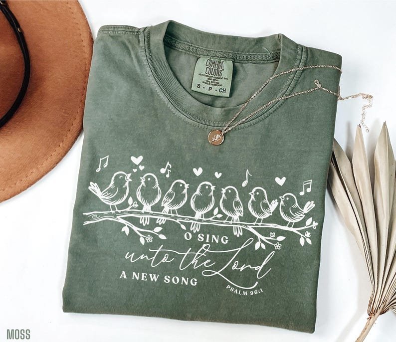Christian Bird Shirt for Women Faith Shirt, Bible Verse Tee, Comfort Colors Tee, Cute Religious Apparel Scripture Top Christian Gift for Her CFNS10