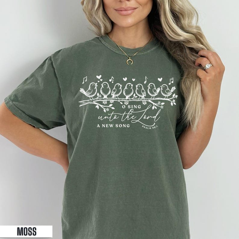 Christian Bird Shirt for Women Faith Shirt, Bible Verse Tee, Comfort Colors Tee, Cute Religious Apparel Scripture Top Christian Gift for Her CFNS10