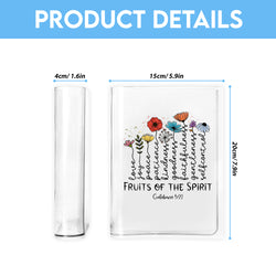 The Fruits Of The Spirit Galatians Book Vase, Christian Book Vase,  Faith Book Vase, Bible Verse Book Shaped Flower Vase