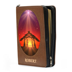 Personalized Leather Bible Cover, Zippered Bible Case, Gift For Christian Friends, Christian Gift, Bible Covers Jesus Gifts