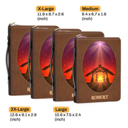 Personalized Leather Bible Cover, Zippered Bible Case, Gift For Christian Friends, Christian Gift, Bible Covers Jesus Gifts