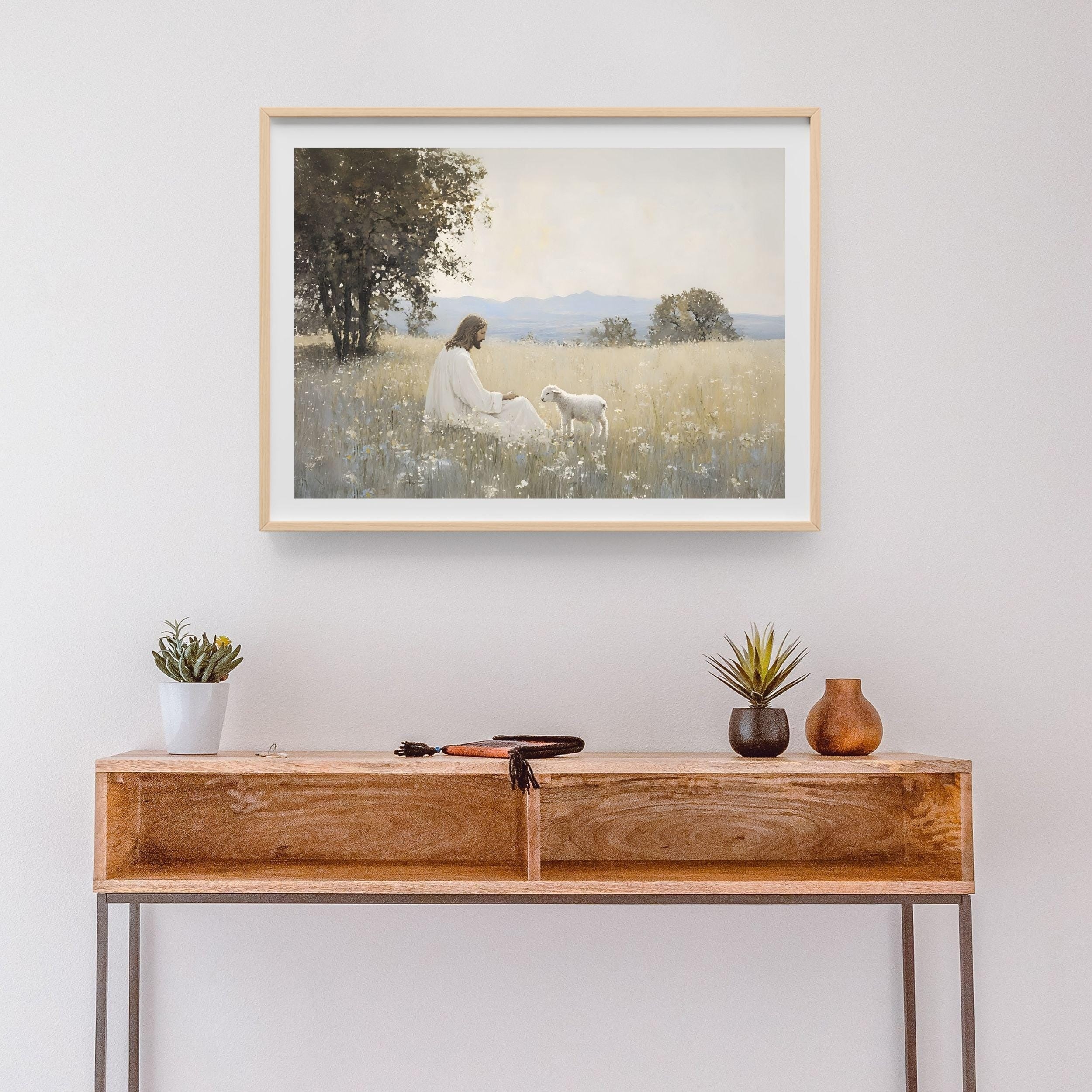 Jesus Christ Teaching Children, Child of God, Peace in Christ, Christian Religious Printed Art, Christian Home Decor