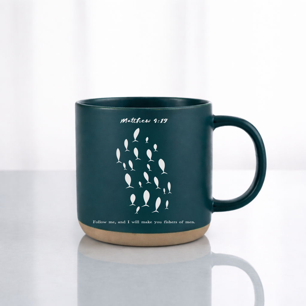 Matthew 4:19 Mug, Fishers of Men Mug, Christian Coffee Mug, Bible Verse Mug, Faith Gift for Him, Religious Mug