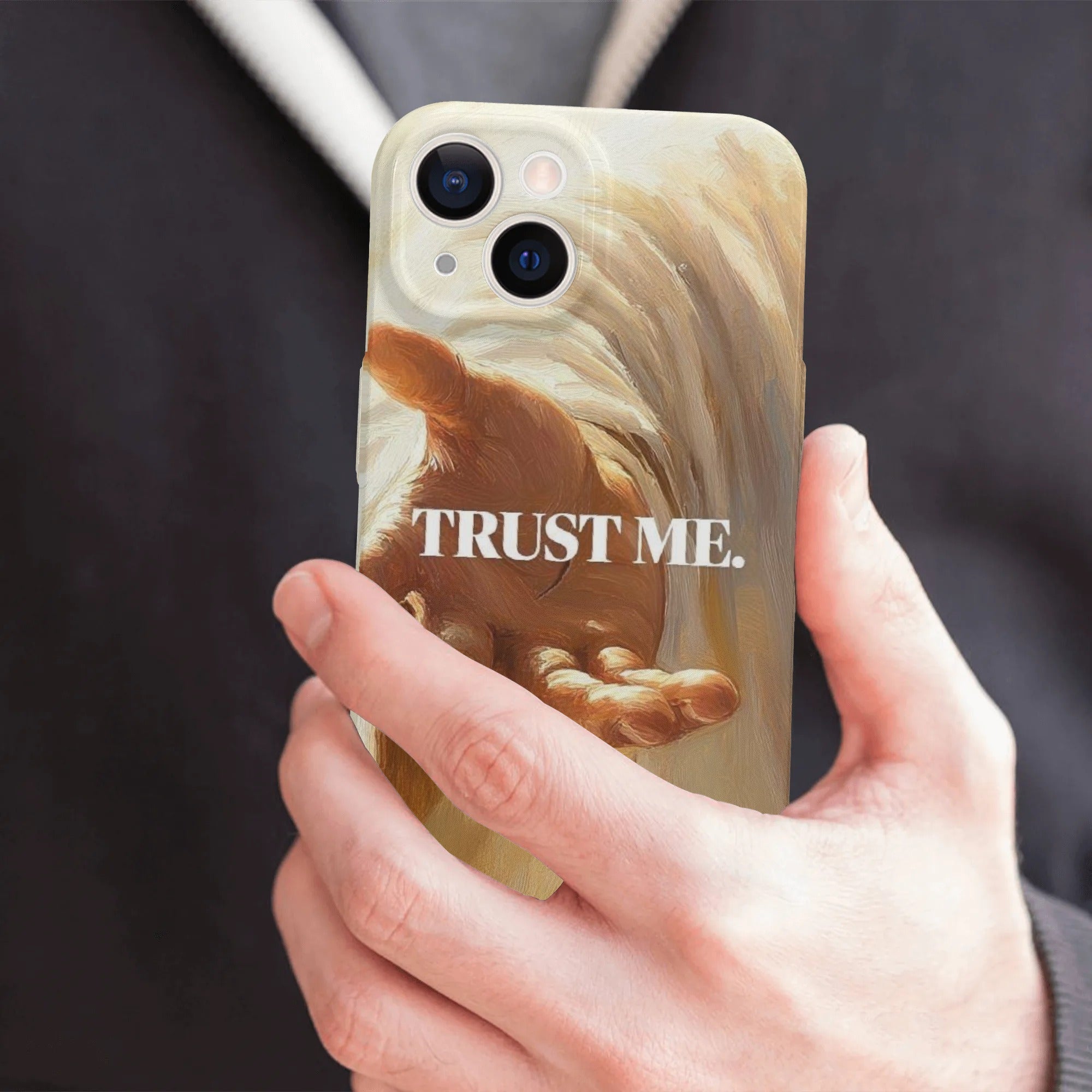 Christian iPhone Case, Trust Me Phone Case, Faith Phone Cover, Jesus Hand Art Case, Minimal Christian Gift, Religious Aesthetic Case PCLAF71