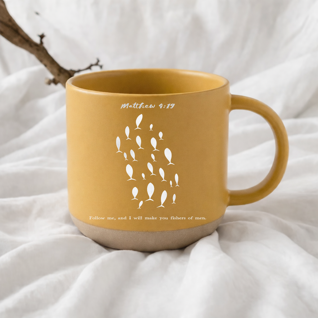 Matthew 4:19 Mug, Fishers of Men Mug, Christian Coffee Mug, Bible Verse Mug, Faith Gift for Him, Religious Mug
