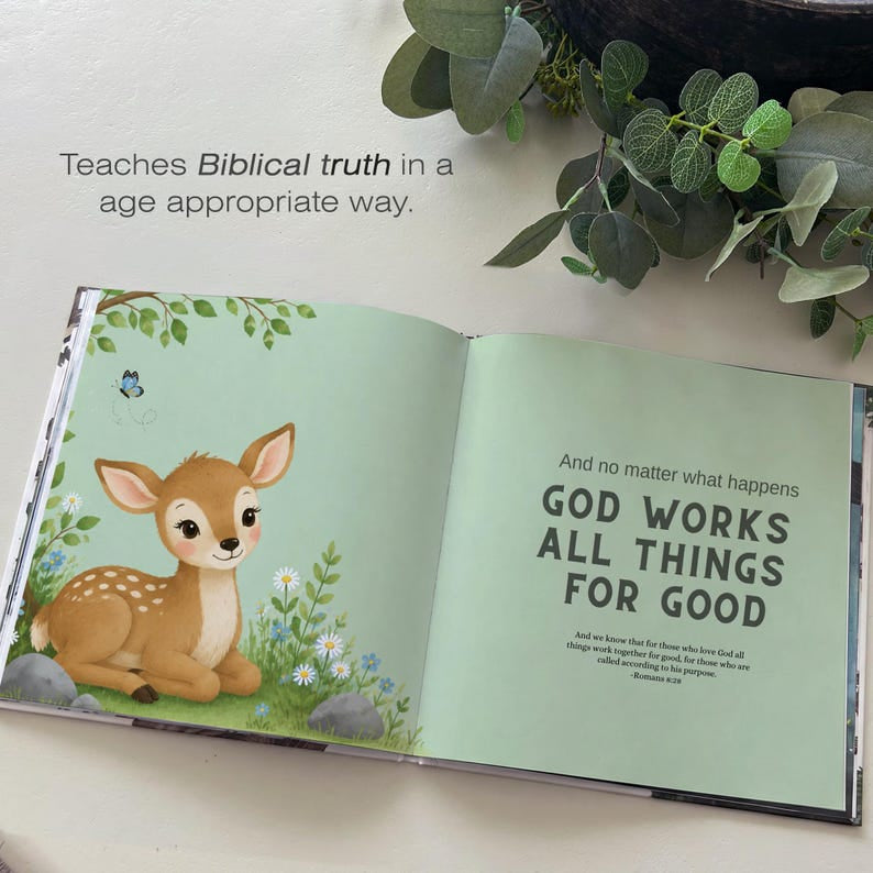 Personalized God Promises - Custom Christian Book With Name, Christian Book For Kid, Baptism Gift, Custom Bible Storybook For Toddlers, Baptism Gift for Boy or Girl, Bedtime Keepsake BOOK11
