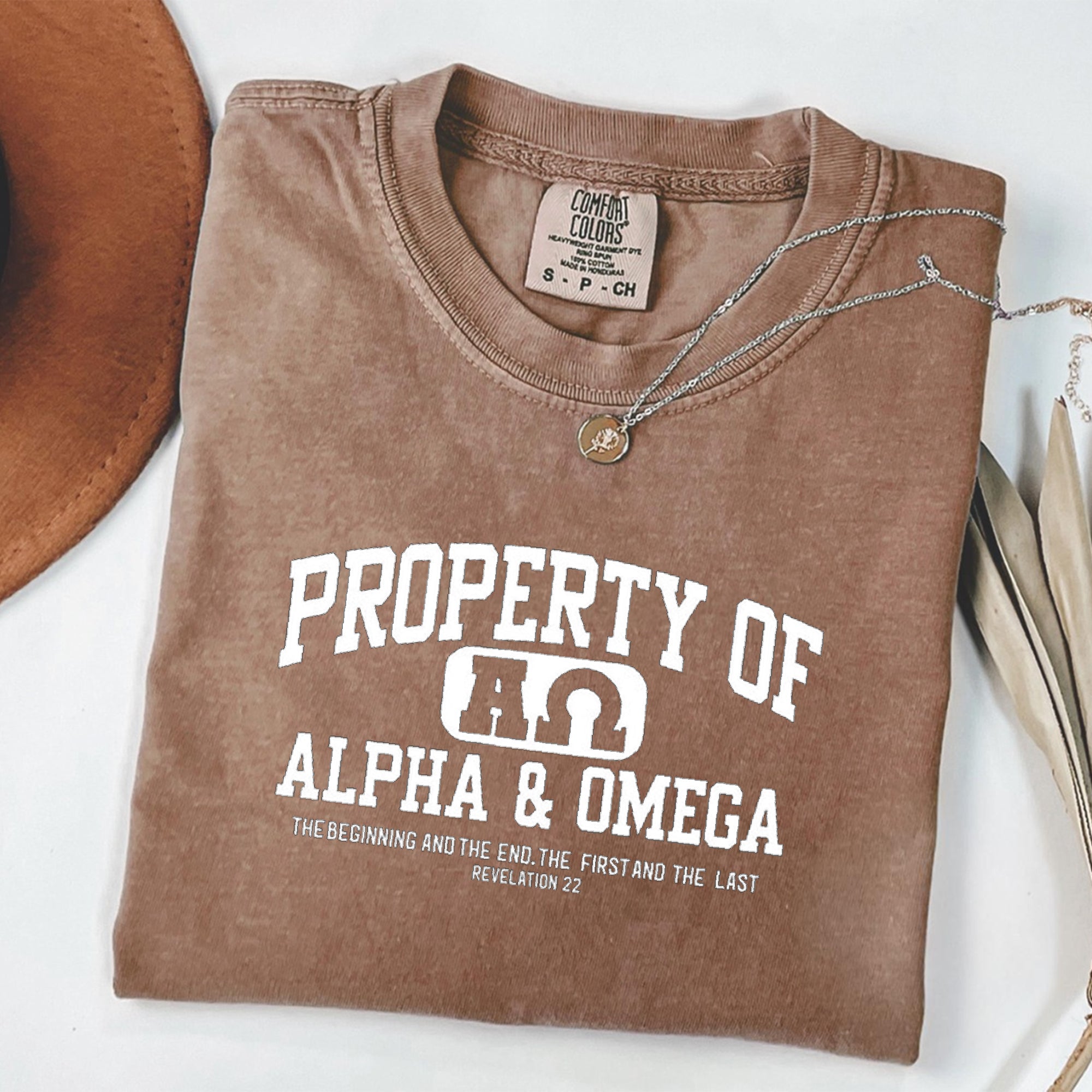 Comfort Colors Father’s Day T-Shirt, Alpha Omega Christian Tee, Bible Verse Shirt, Religious Gift for Dad, Faith Apparel, Spiritual Tshirt