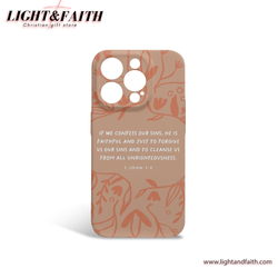 If We Confess Our Sins - 1 John 1:9 Phone Case, Christian Phone Case, Bible Verse Phone Case, Religious Gift, PCLAF13