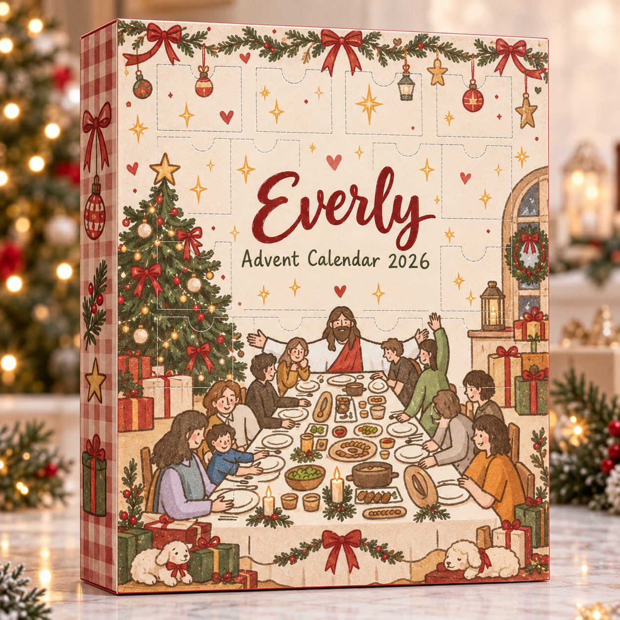 Personalized Christian Advent Calendar 2026, Jesus Family Christmas Advent Calendar, Faith Based Holiday Countdown, 24 Days Christmas Tradition, Religious Gift for Kids Family ACG12