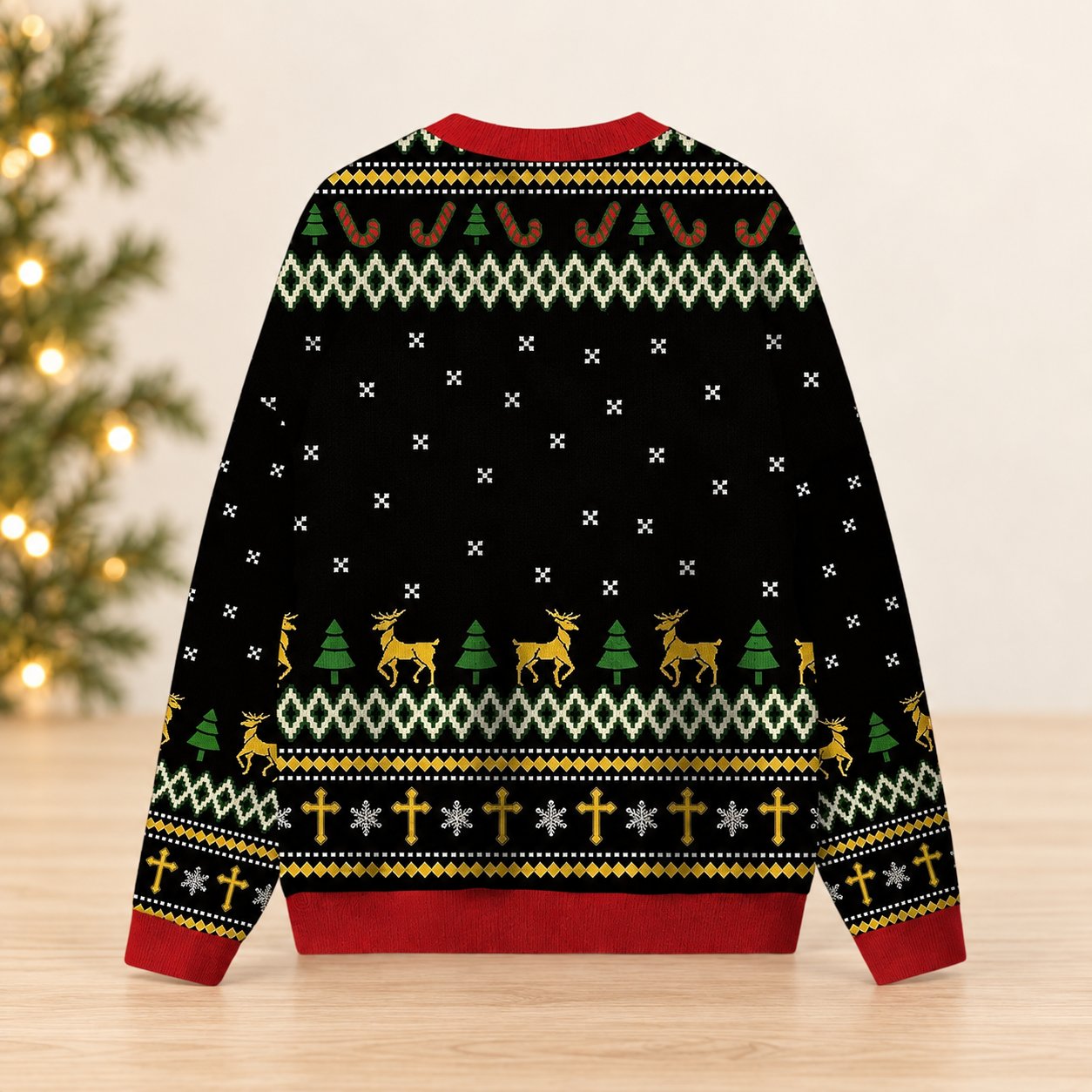 Jesus I’m Telling Dad Ugly Christmas Sweater, Funny Christian Holiday Sweatshirt, Religious Xmas Gift XMASUS12