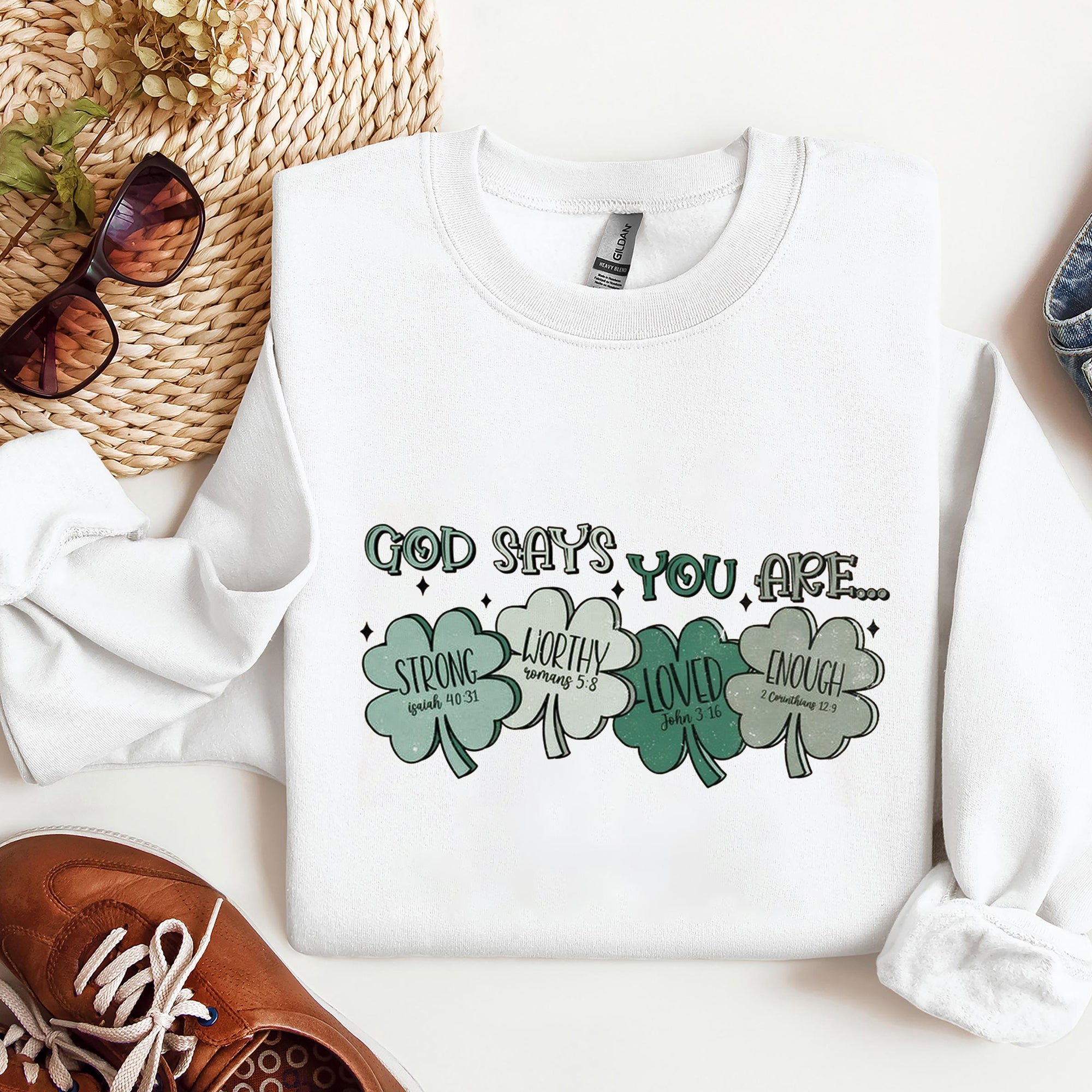 God Says You Are St Patricks Shirt, Bible Verse St Patricks Day Shirt, St Patricks Gift. ILAF30