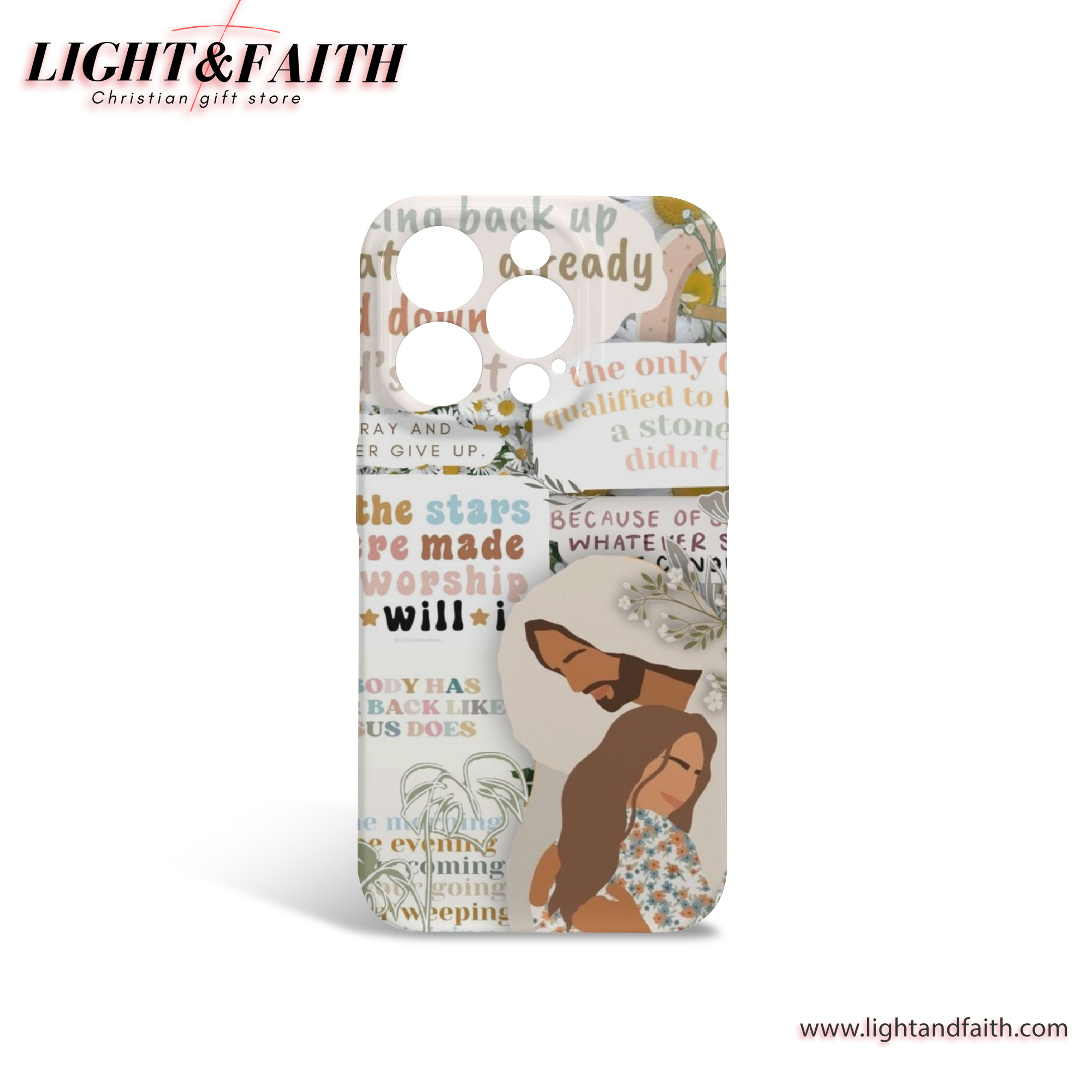 Jesus with Woman Phone Case, Christian Phone Case, Bible Verse Phone Case, Religious Gift, PCLAF14