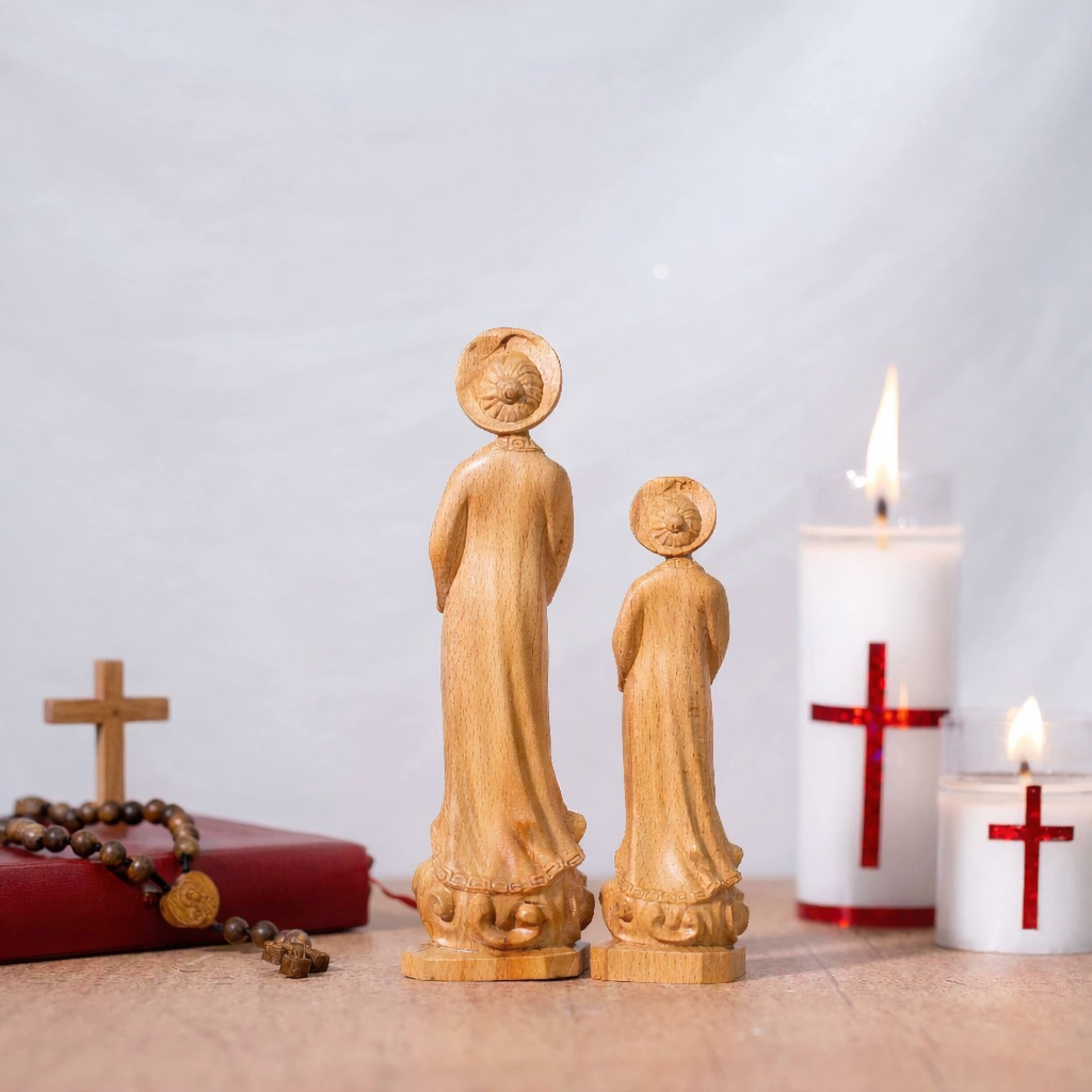 Our Lady of La Vang Statue, Catholic Figurine 15cm 20cm, Virgin Mary Statue, Vietnamese Catholic Devotional, Religious Home Altar Decor, Catholic Gift