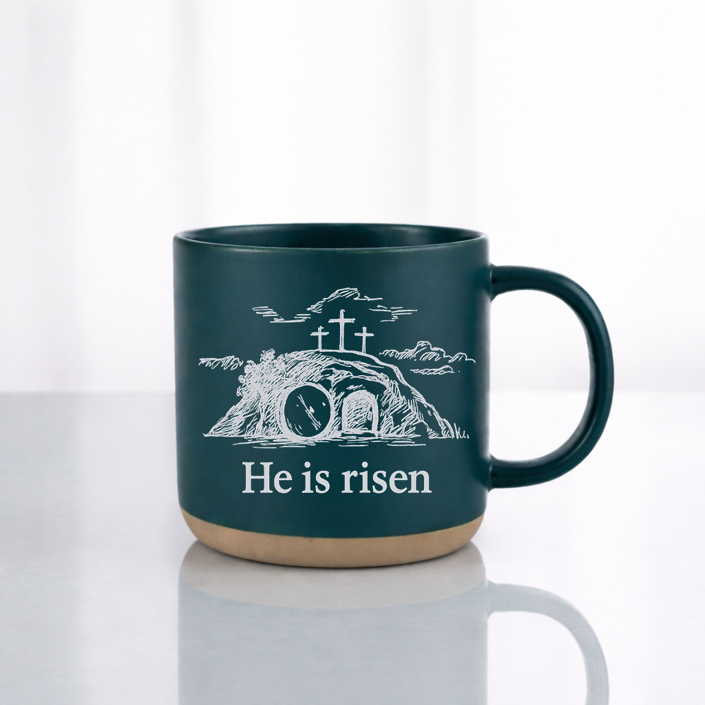 He Is Risen Mug, Empty Tomb Mug, Christian Easter Coffee Mug, Resurrection Mug, Religious Gift for Her, Faith Coffee Cup