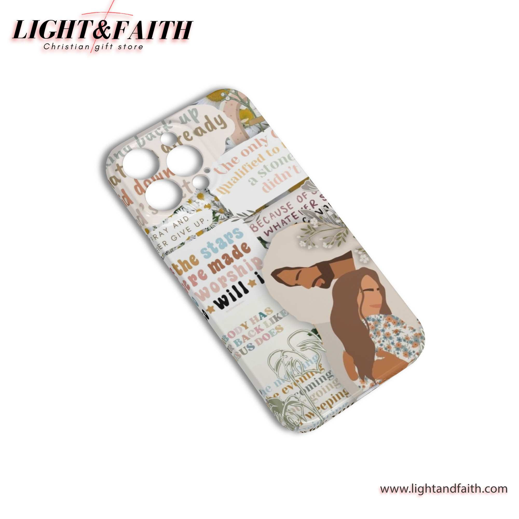 Jesus with Woman Phone Case, Christian Phone Case, Bible Verse Phone Case, Religious Gift, PCLAF14