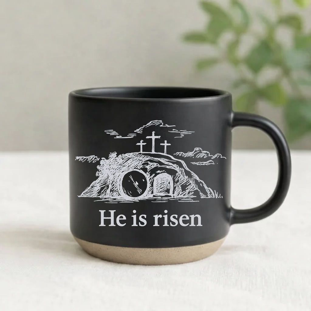 He Is Risen Mug, Empty Tomb Mug, Christian Easter Coffee Mug, Resurrection Mug, Religious Gift for Her, Faith Coffee Cup