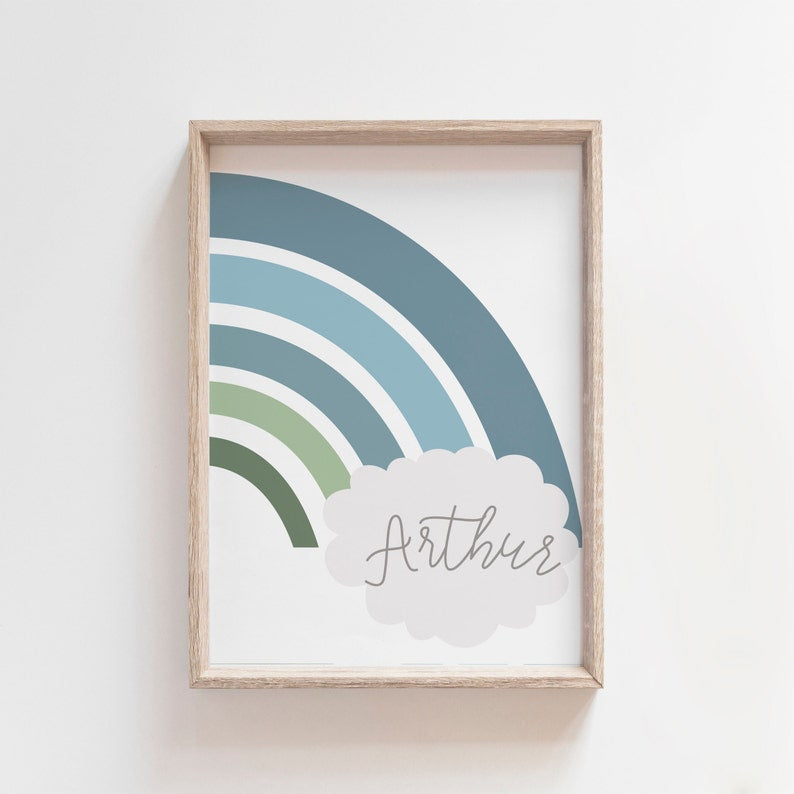 Custom Name - Set of 3 Poster, I am a child of God Print, Unframed Poster, Christian Wall Art, Girls Nursery Prints, Girls Bedroom Decor, Playroom, Scripture Bible Verse, Rainbow PT002