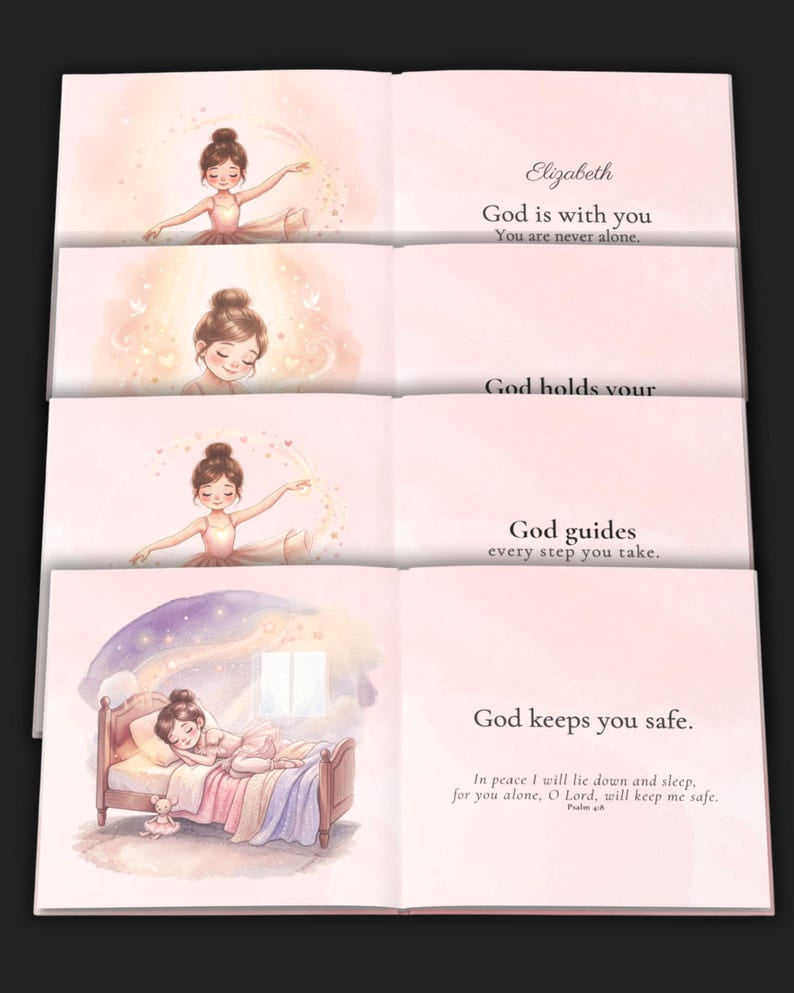 Personalized God's Promises - Custom Christian Book With Name, Christian Book For Kid, Baptism Gift, Custom Bible Storybook For Toddlers, Baptism Gift for Boy or Girl, Bedtime Keepsake BOOK13