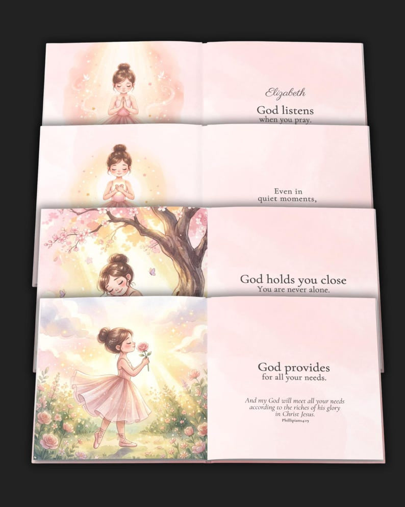 Personalized God's Promises - Custom Christian Book With Name, Christian Book For Kid, Baptism Gift, Custom Bible Storybook For Toddlers, Baptism Gift for Boy or Girl, Bedtime Keepsake BOOK13