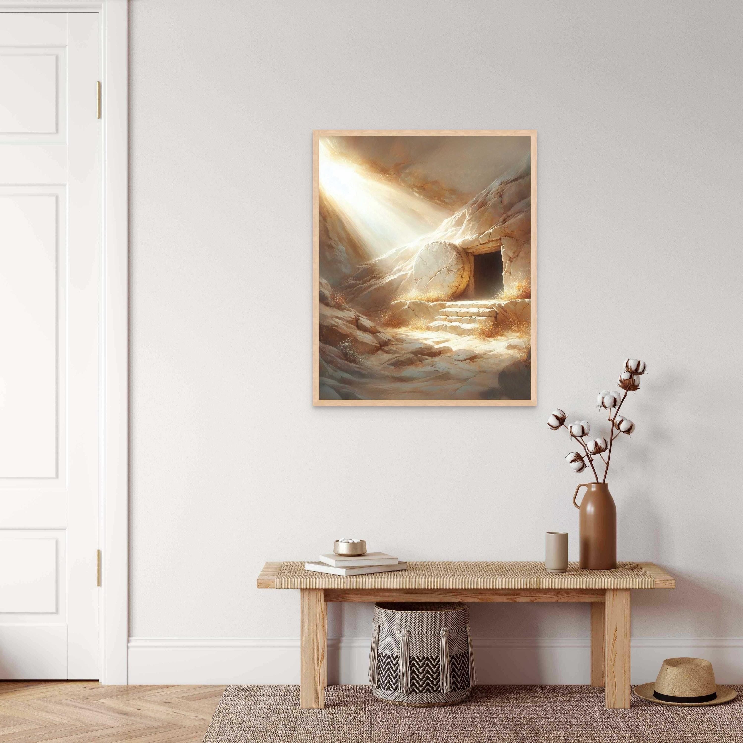 The Tomb is Empty Poster, Christian Poster, Easter Art Poster, Picture of Jesus' Resurrection, Jesus Poster