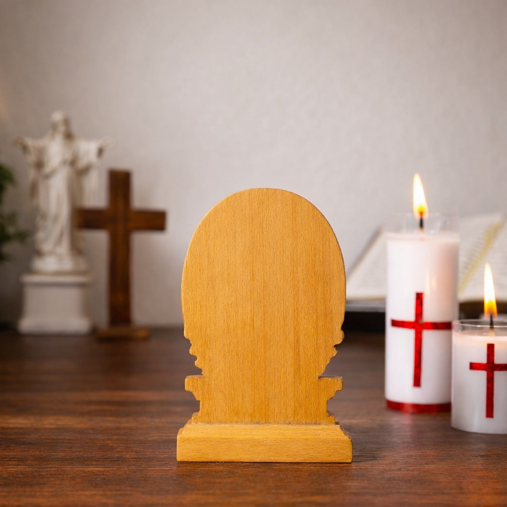 Our Lady of Perpetual Help Relief Plaque, Catholic Beech Wood Wall Art, Virgin Mary Icon, Religious Wall Decor, Christian Devotional, Catholic Gift