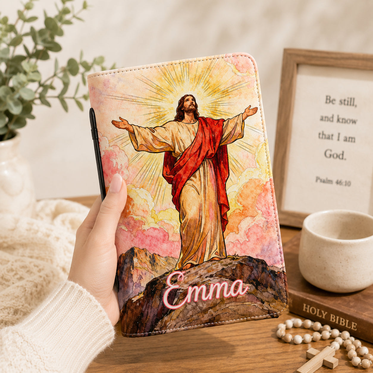 Jesus Christ Leather Book Cover, Christian Faith Bible Cover, Christian Gift, Bible Covers Jesus Gifts BIBLE14