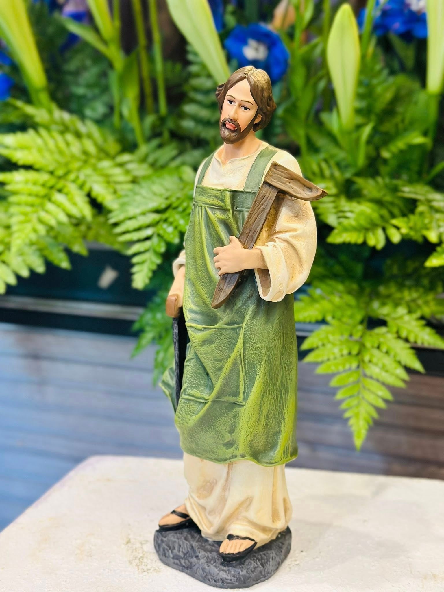 Catholic Saint Joseph the Worker Statue, Saint Joseph Statue, Composite Home Altar Decor, Religious Figurine Gift CP10