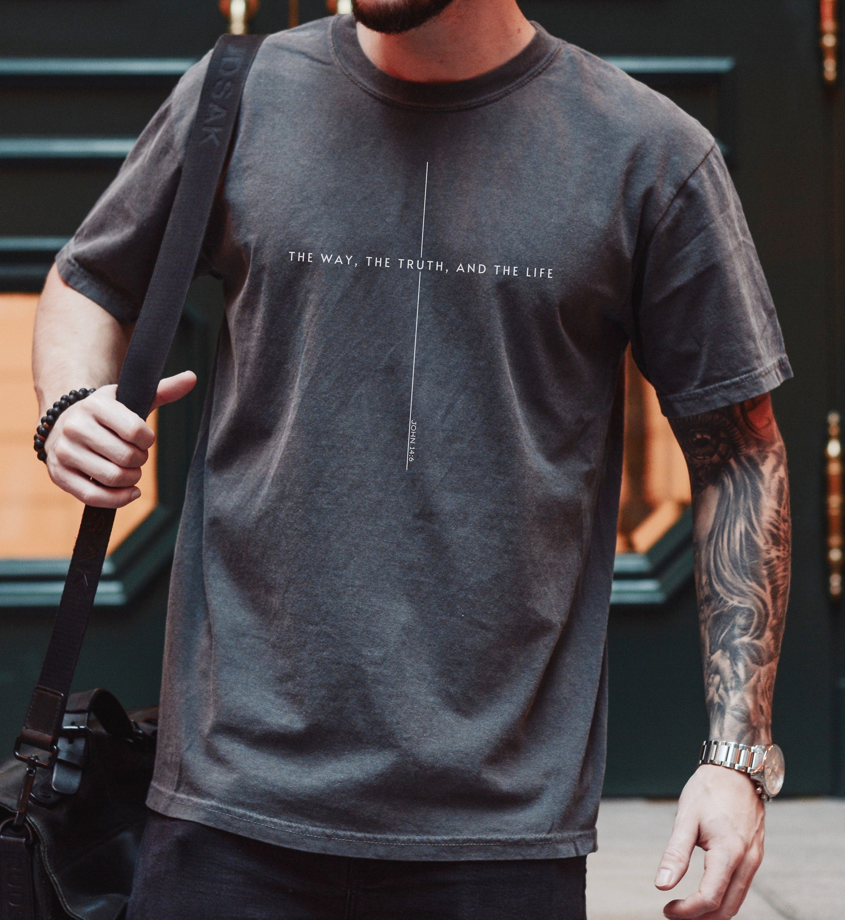 John 14:6 Shirt, Yeshua Shirt, Jesus is King Merch, The Way the Truth the Life, Jesus Shirt, Fathers Day Gift Tee,Mens Christian t shirt, Faith over Fear Shirt