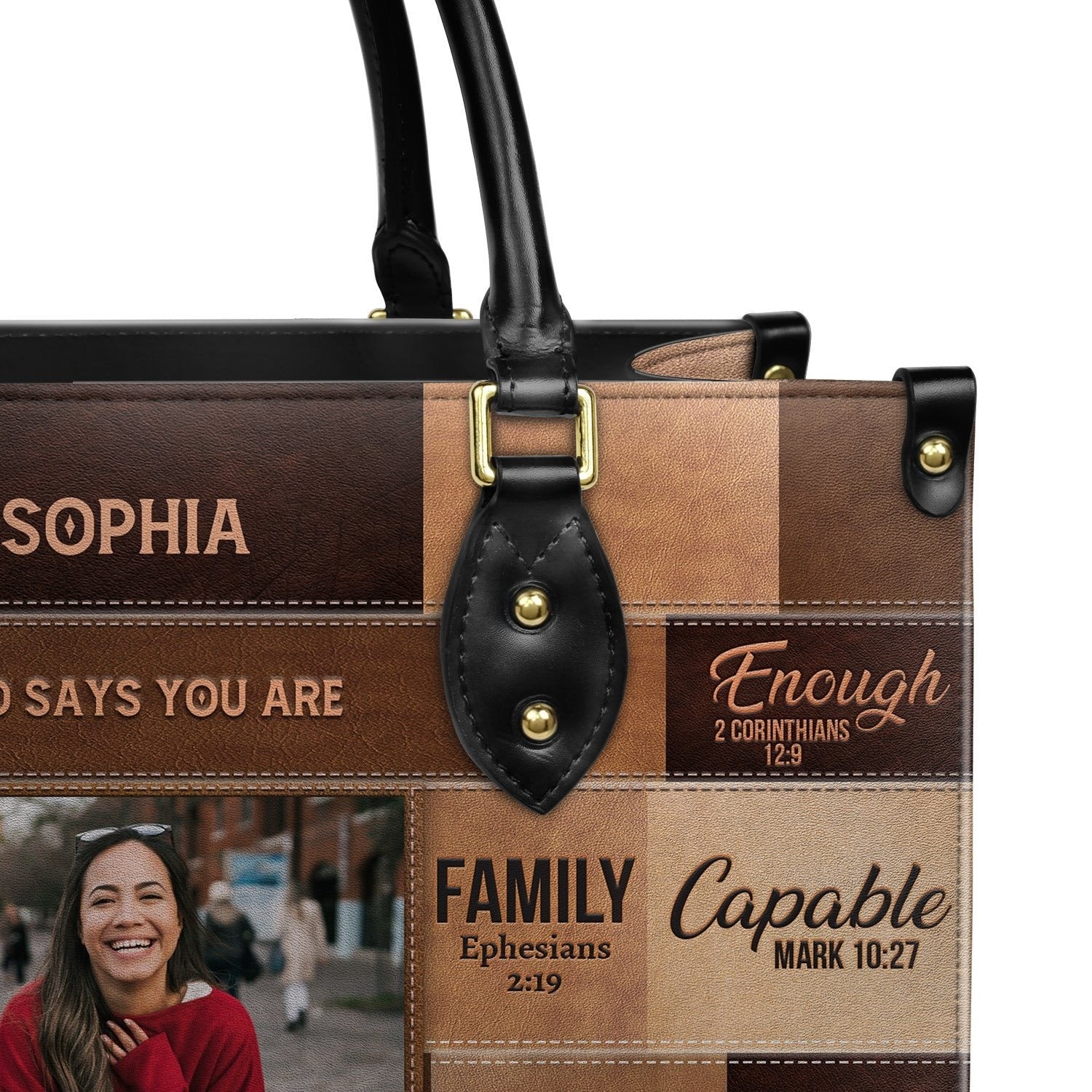 God Says You Are Leather Bag, Custom Name Bags, Jesus christian Bags, Gift Bag, BLAF01