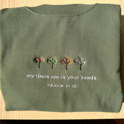 Embroidered 'Psalm 31' Bible Verse Shirt, Christian Sweatshirt, Faith Crewneck