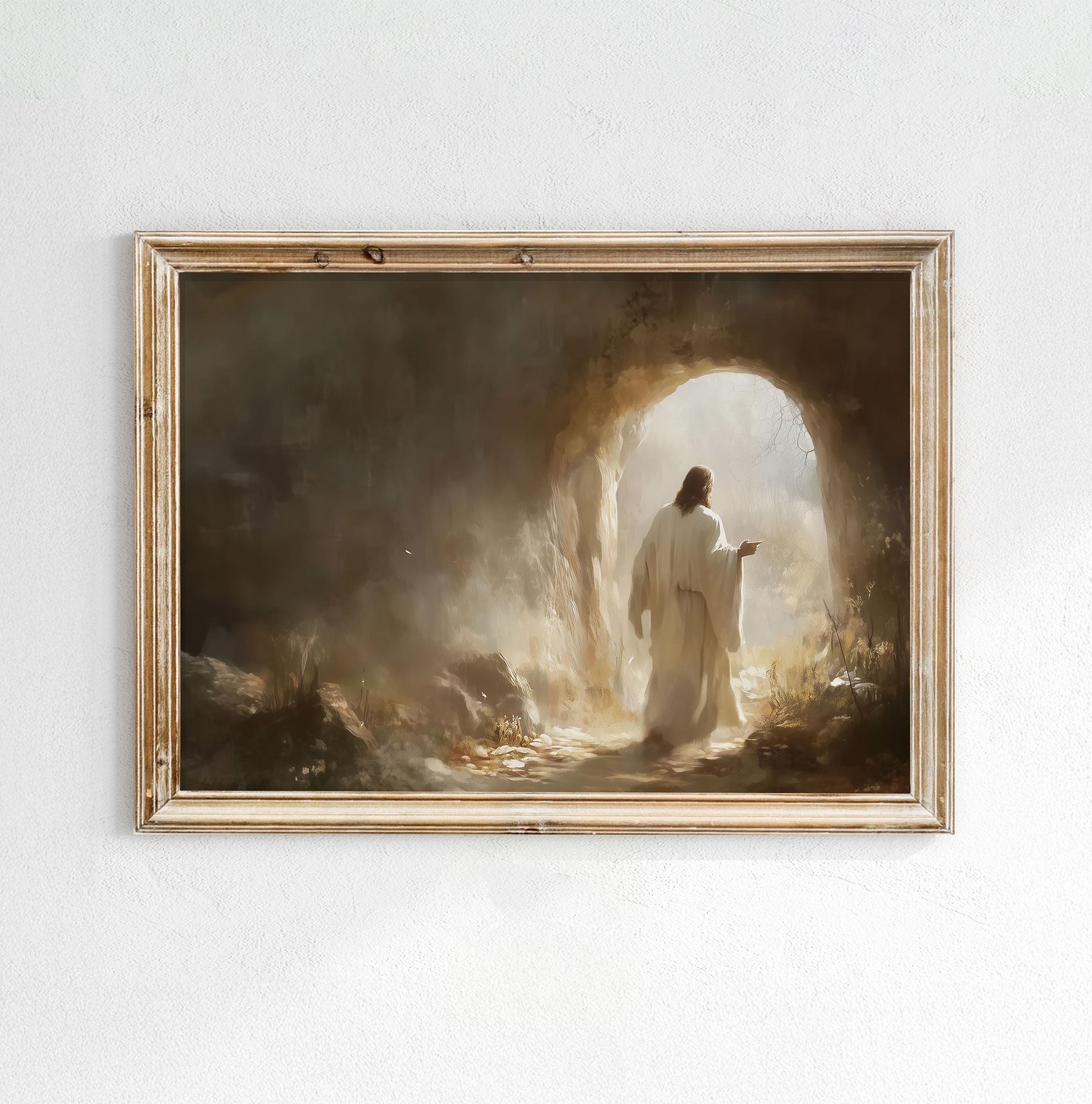 Jesus Christ Resurrected Poster, Easter Poster, Jesus Christ Leaving The Tomb Poster, Jesus Alive, Christian Wall Art, Resurrection