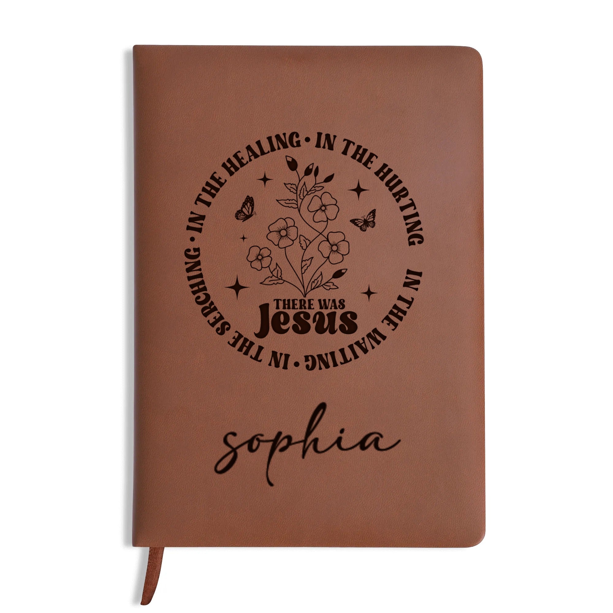 Personalized Christian Journal with Inspirational Quote “Jesus is the Way”, Custom Name Prayer & Faith Notebook. NBLAF14