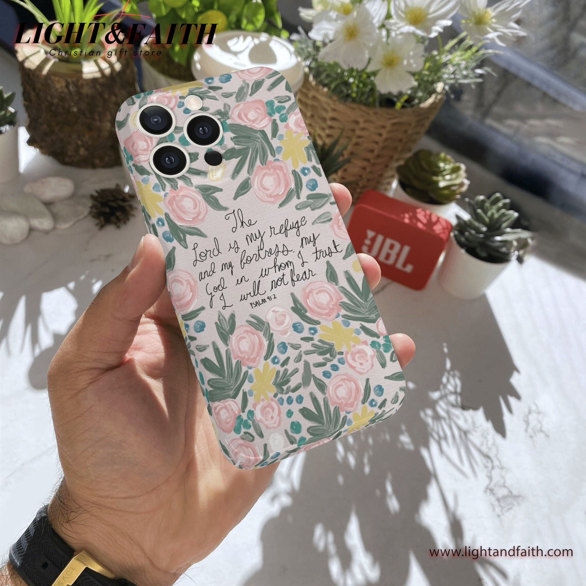Neutral Christian Phone Case – I Am a Child of God & Floral Cross Desi Neutral Christian Phone Case – I Am a Child of God & Floral Cross Desi