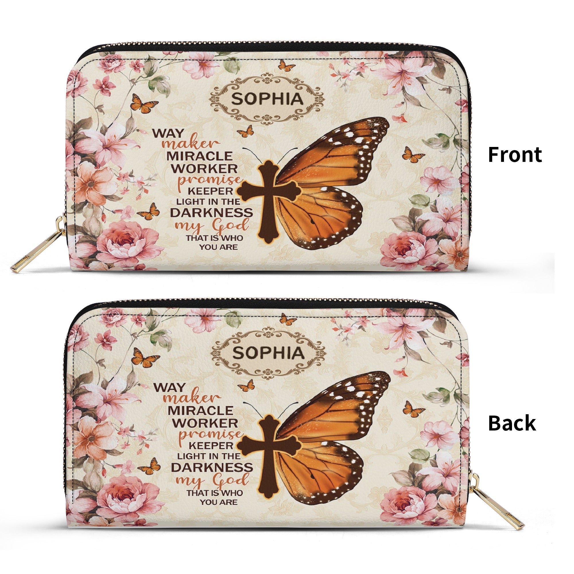 Way Maker Miracle Worker Promise Leather Bag, Personalized Leather Bag With Bible Verse. BLAF13