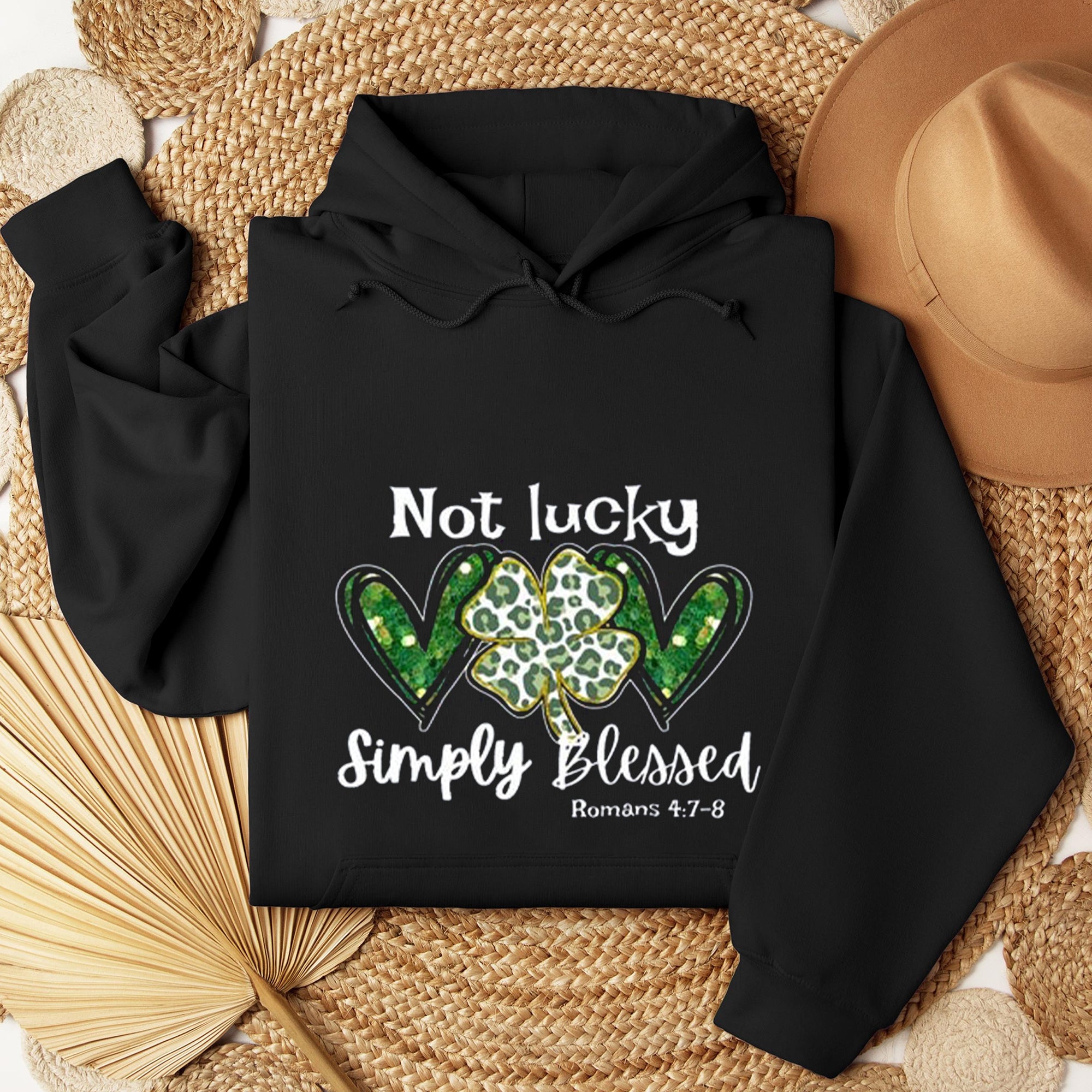 Not Lucky, Simply Blessed Shirt, Bible Verse St Patricks Day Shirt, St Patricks Gift. ILAF32