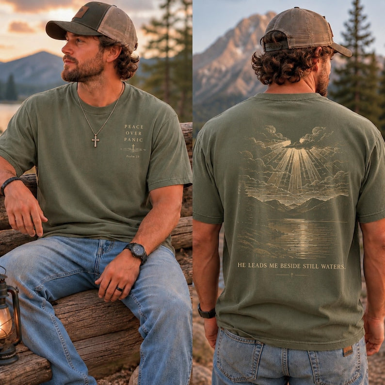 Christian Bible Verse Shirt, Faith Based Apparel Christian Shirt, Religious Tee Church Shirt, Psalm 23 Shirt Christian Gifts CFS16