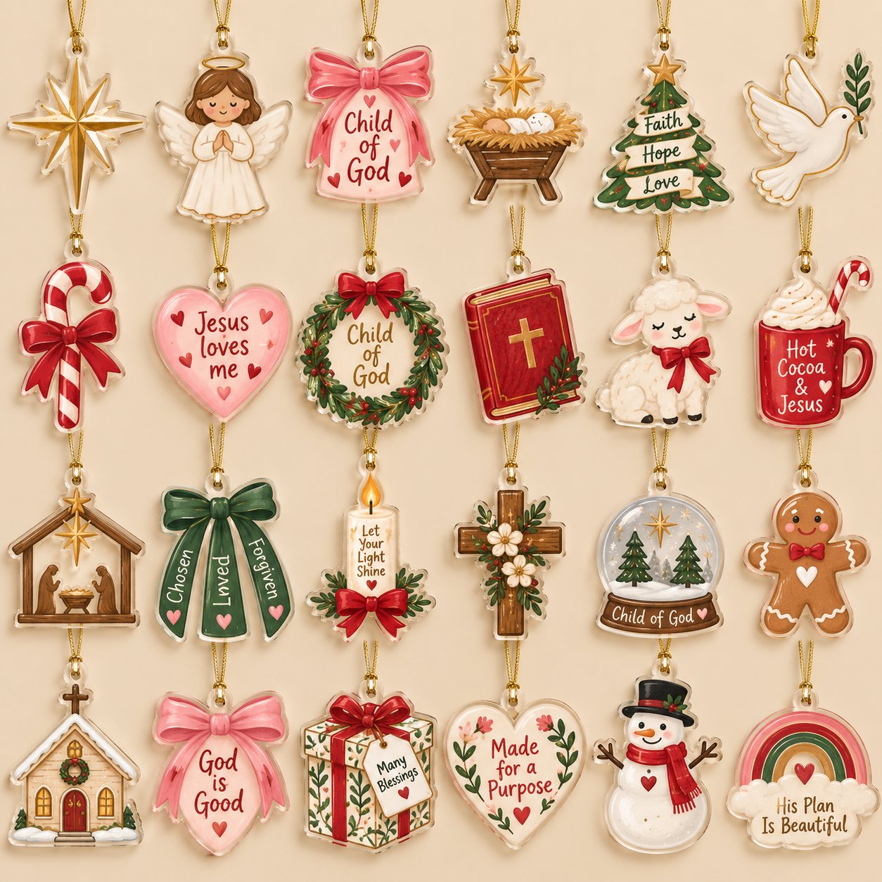 Personalized Christian Advent Calendar 2026, Child of God Christmas Advent Calendar, Baby Faith Christmas Countdown, Religious Gift for Kids, Christian Holiday Decor ACG16