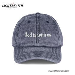 Vintage Embroidered Cap, Spiritual Hat for Everyday Wear, Washed Baseball Cap, Faith-Based Gift, Christian Jesus Washed Cap, Christian Religious Cap LAFH17