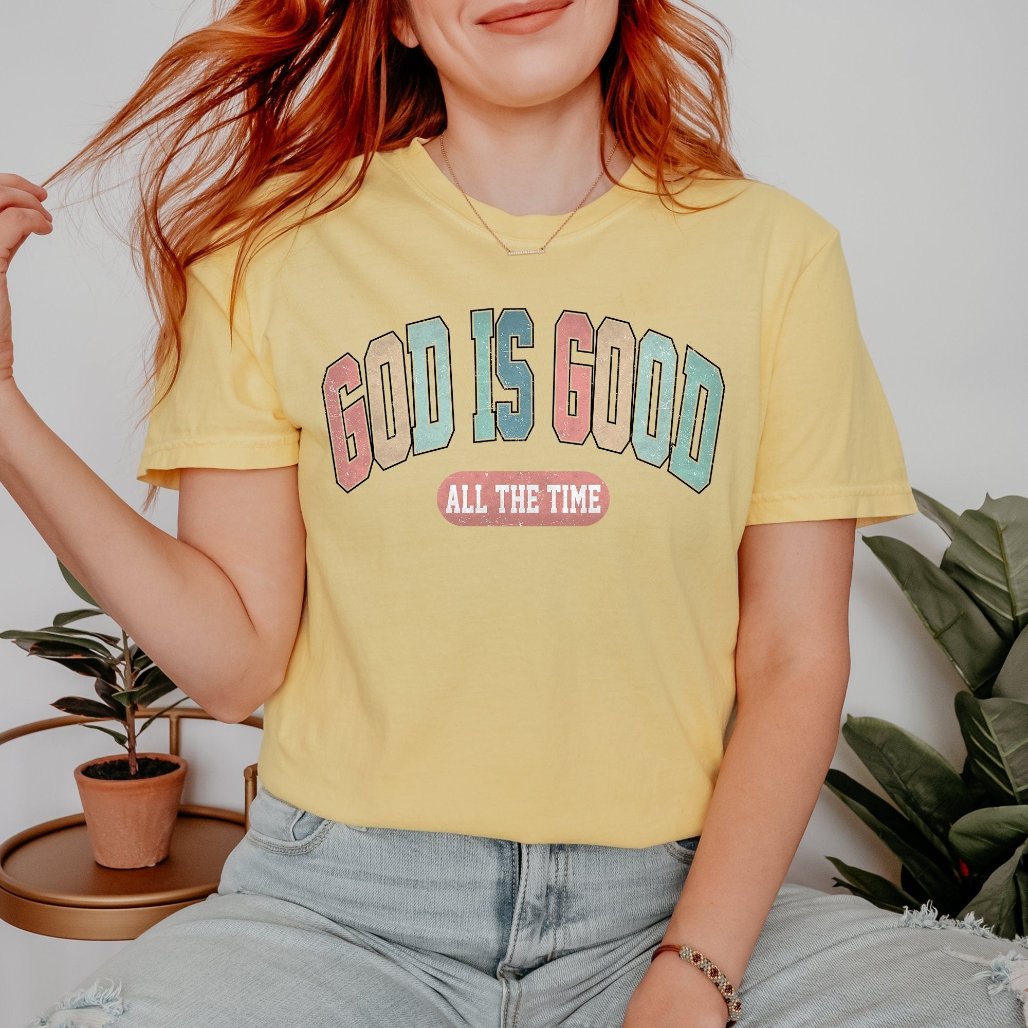 Christian Comfort Colors® Shirt - God Is Good All The Time Shirt - Womens Christian Religious Tee & Sweatshirt