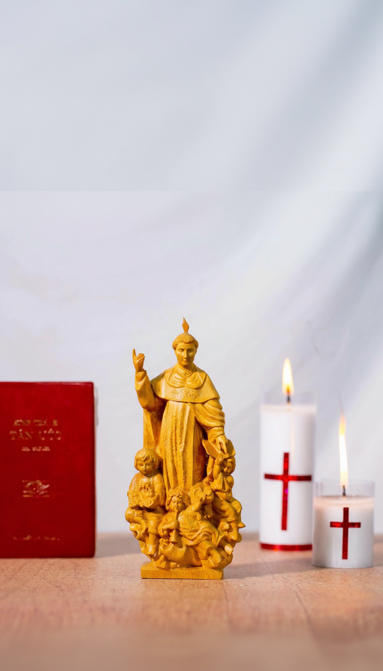 Risen Christ Wooden Crucifix Statue, Jesus Resurrection Cross Wood Car